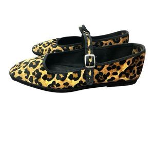 Drogheria Crivellini Square Toe Mary Jane flats in a leopard print EU 40, US 9.5